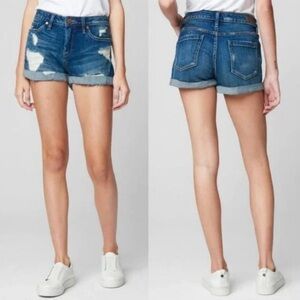 NWT Blank NYC The Fulton Dress Down Distress Jean Shorts Size 31 Denim High Rise